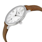Fossil ES3708 Jacqueline Silver Dial Tan Leather Strap Women's Watch