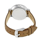Fossil ES3708 Jacqueline Silver Dial Tan Leather Strap Women's Watch
