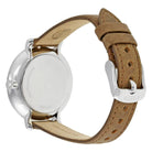 Fossil ES3708 Jacqueline Silver Dial Tan Leather Strap Women's Watch