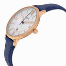 Fossil ES3843 Jacqueline Silver Dial Navy Leather Women's Watch