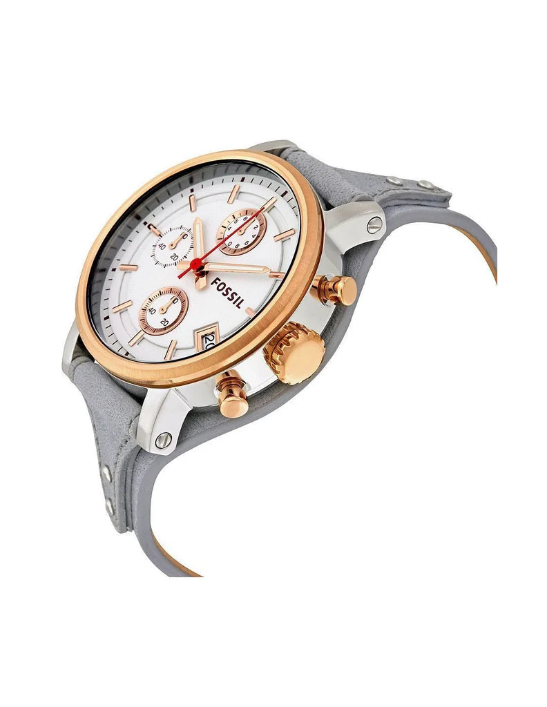 Fossil ES4045 Original Boyfriend White Dial Women's Watch