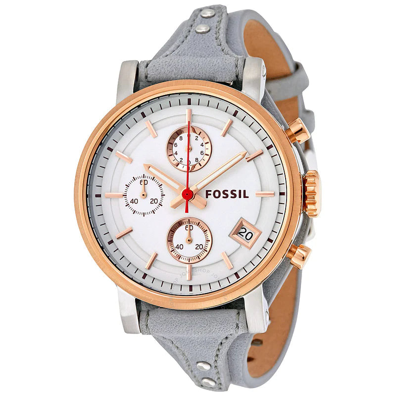 Fossil ES4045 Original Boyfriend White Dial Women's Watch