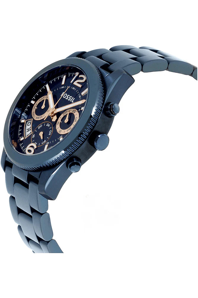 Fossil ES4093 Perfect Boyfriend Navy Blue Dial Women's Watch