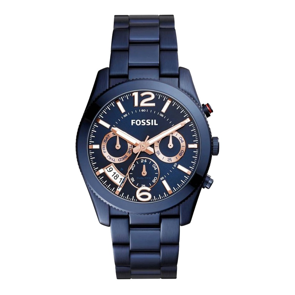 Fossil ES4093 Perfect Boyfriend Navy Blue Dial Women's Watch