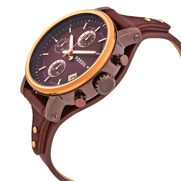 Fossil ES4114 Original Boyfriend Burgundy Dial Women's Watch