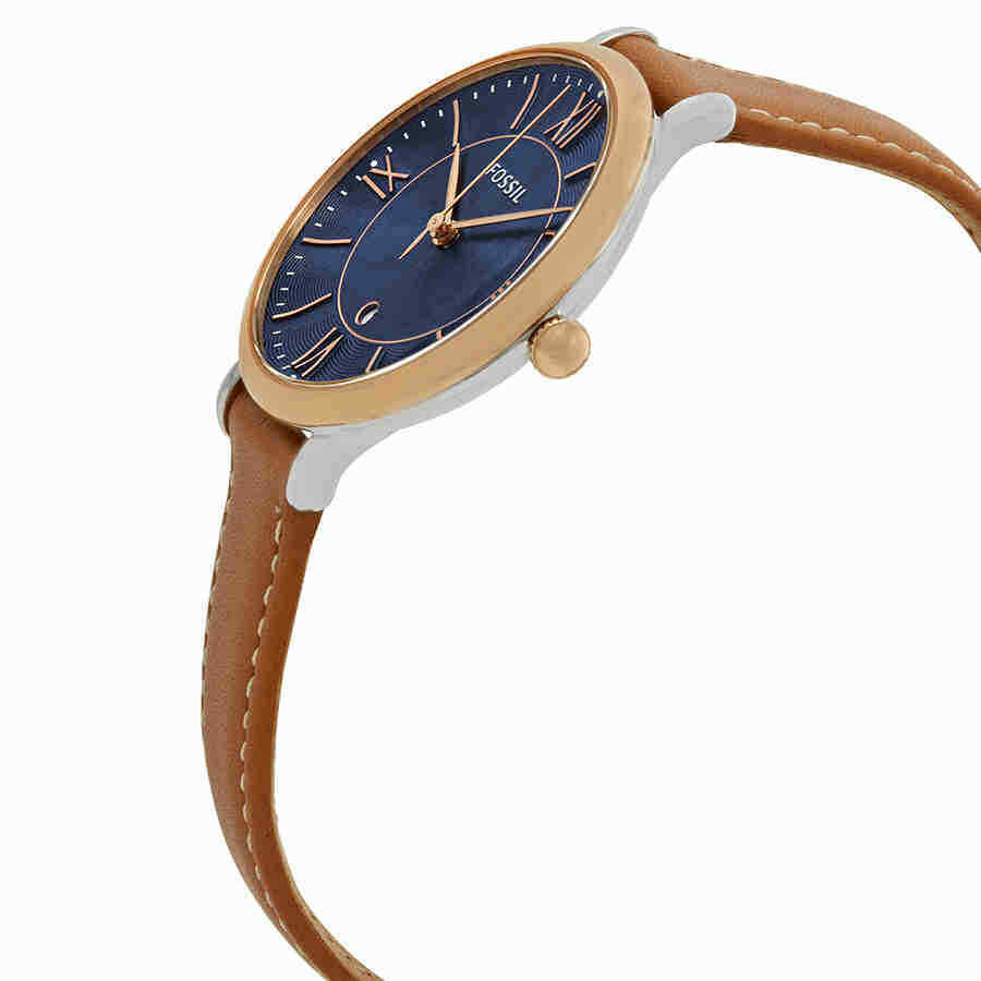 Fossil ES4274 Jacqueline Blue Dial Leather Women's Watch