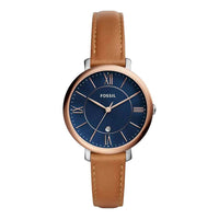 Fossil ES4274 Jacqueline Blue Dial Leather Women's Watch