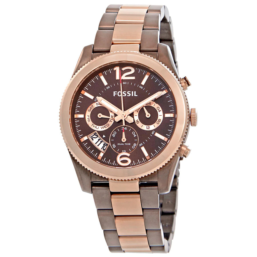 Fossil ES4284 Perfect Boyfriend Multifunction Brown Rose Women's Watch