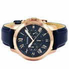Fossil FS4835 Grant Multi-Function Navy Dial Leather Strap Men's Watch