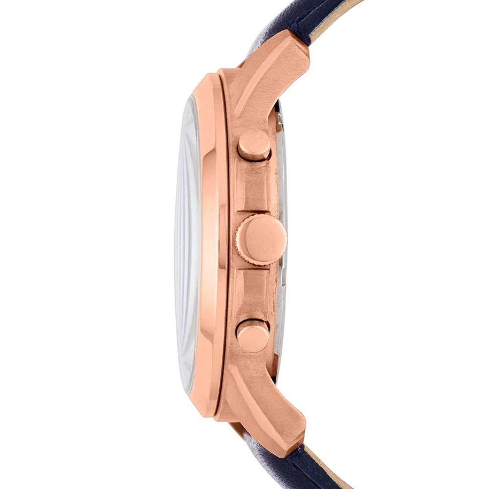 Fossil FS4835 Grant Multi-Function Navy Dial Leather Strap Men's Watch