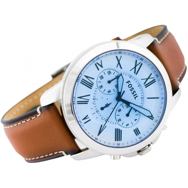 Fossil FS5184 Grant Brown Leather Quartz Dress Men's Watch