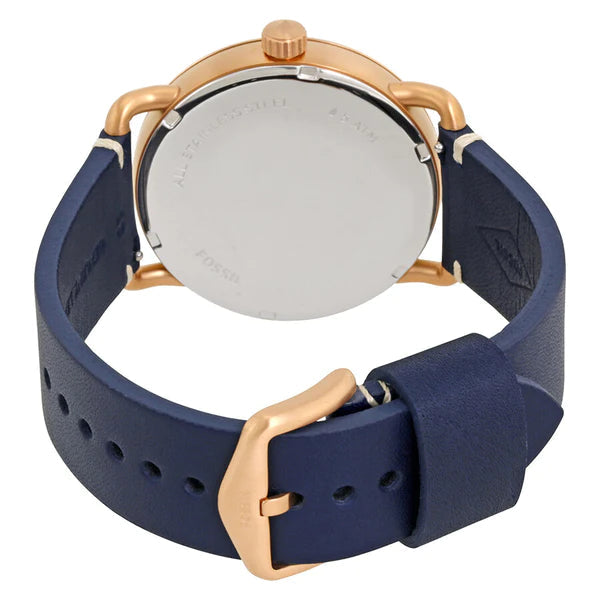 Fossil FS5274 Commuter Blue Dial Navy Blue Leather Men's Watch