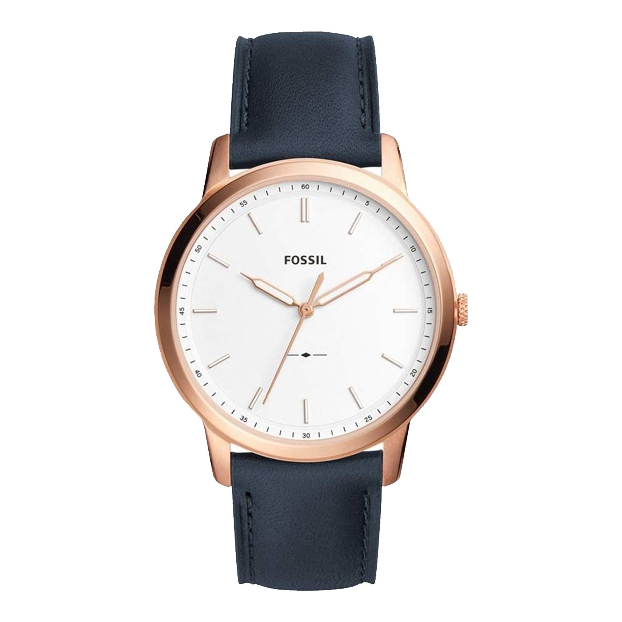 Fossil Men's The Minimalist Slim Blue Leather Band Watch FS5371