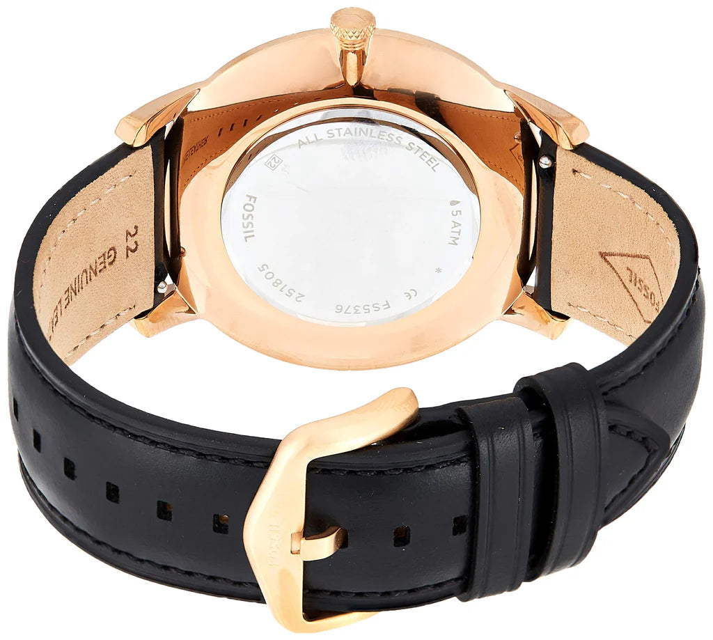 Fossil FS5376 The Minimalist Black Leather Women's Watch