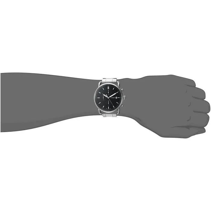 Fossil FS5399 Commuter Silver Stainless-Steel Japanese Quartz Dress Men's Watch