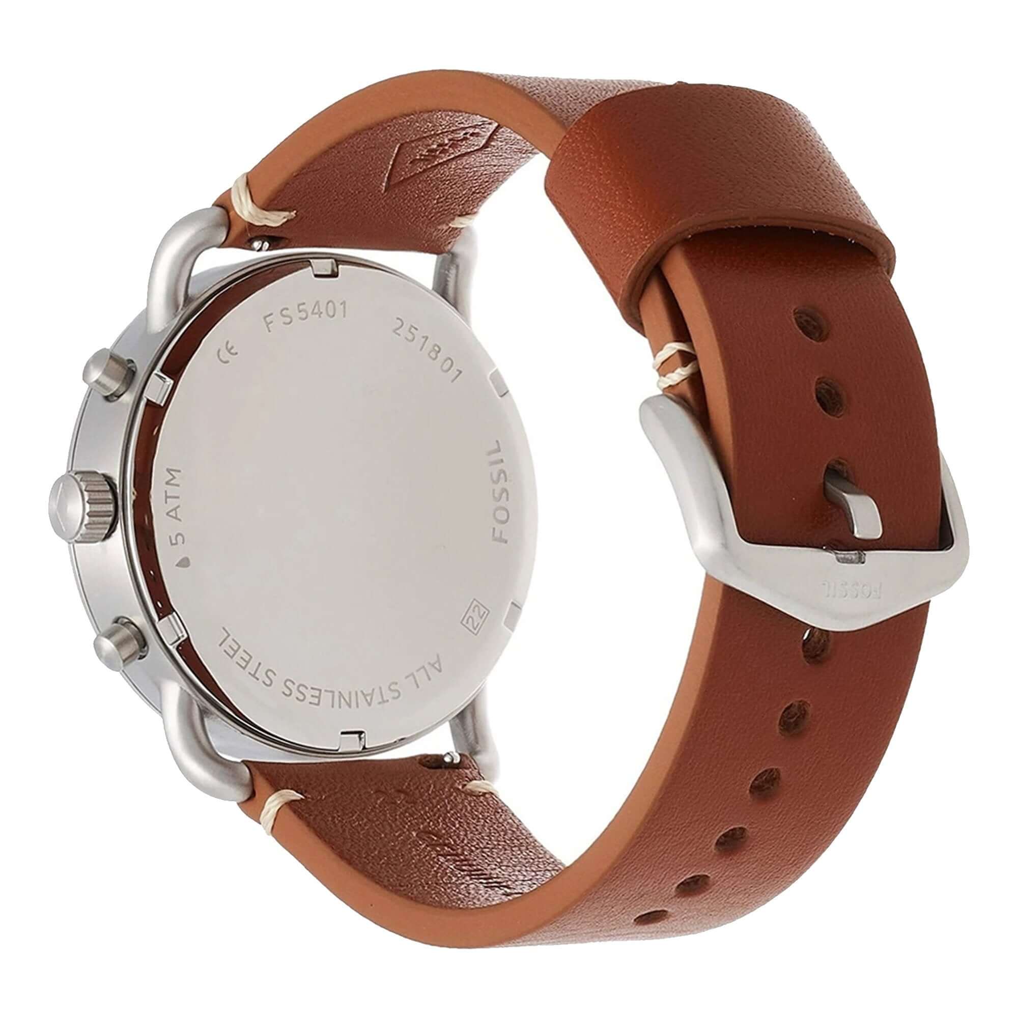 Fossil FS5401 Commuter Brown Leather Men's Watch