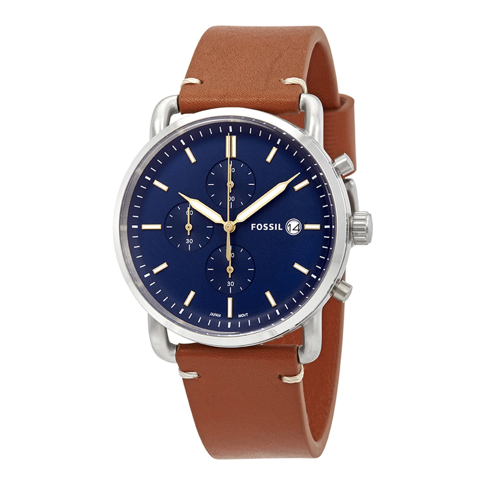 ★BF FRENCE STEM 22mm　ヴィンテージフランス製ステム ♪ Fossil FS5401 Commuter Brown Leather Men's Watch
