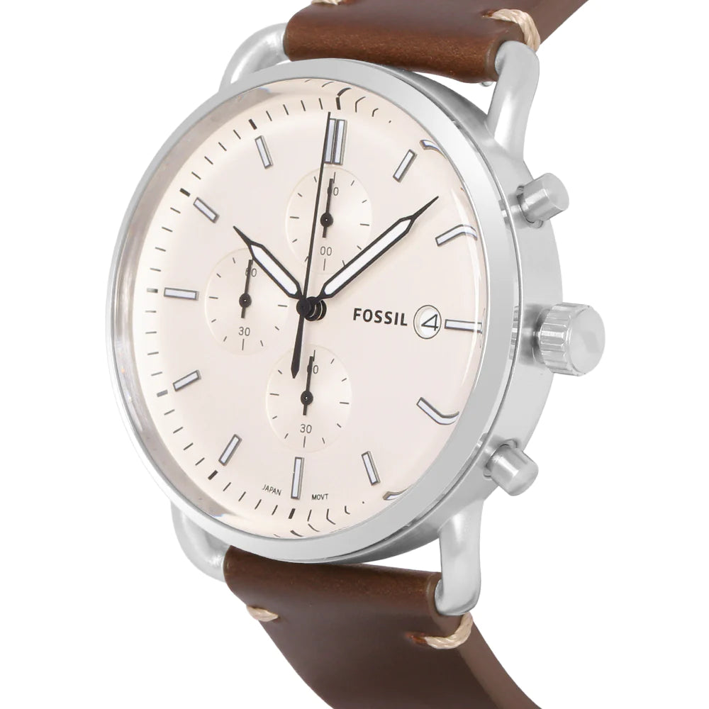 Fossil FS5402 Commuter Cream Dial Men's Watch