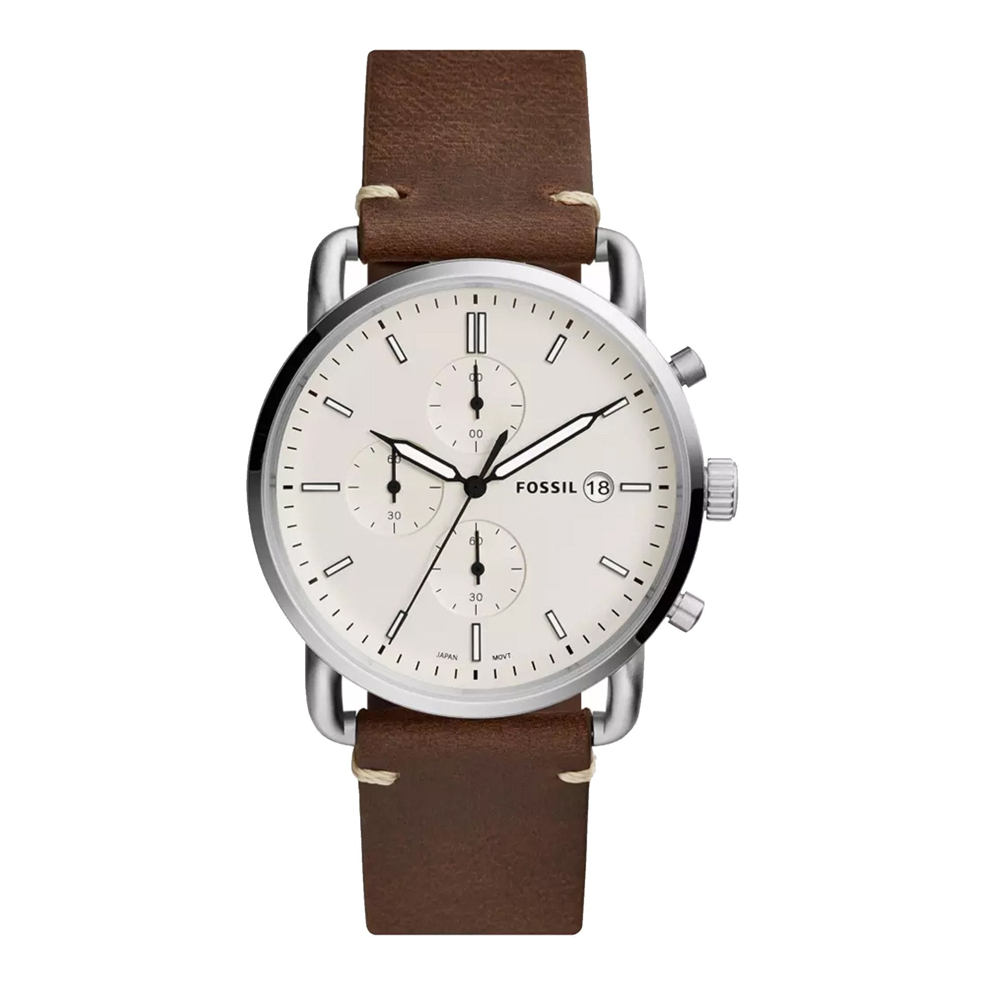 Fossil FS5402 Commuter Cream Dial Men's Watch – WATCH ACES
