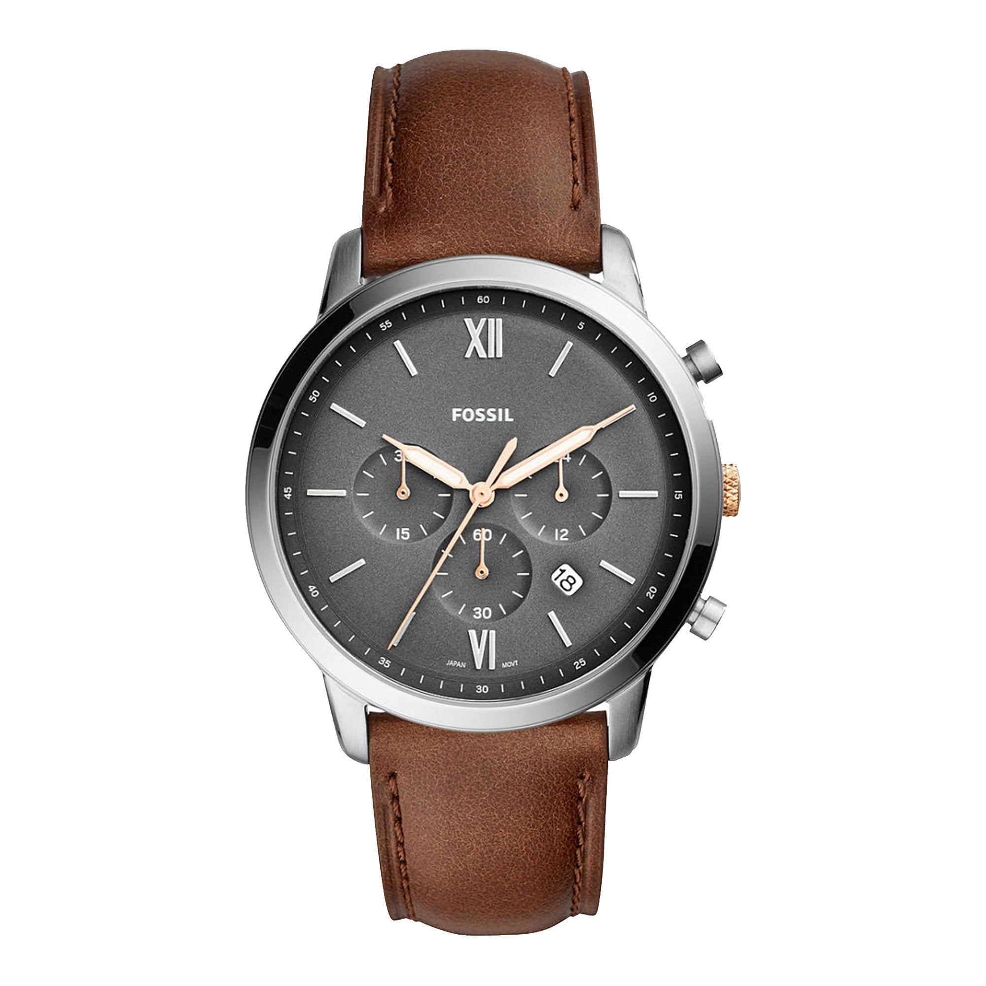 Fossil Neutra Chronograph Dial Light Brown Leather Men's Watch FS5408