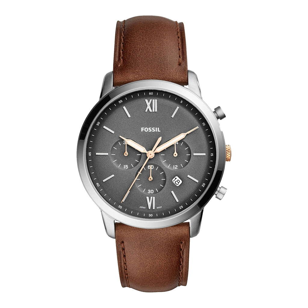 Fossil Neutra Chronograph Dial Light Brown Leather Men's Watch FS5408