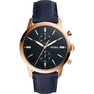 Fossil FS5436 Townsman Navy Leather Men's Watch