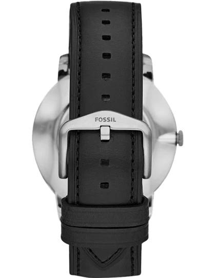 Fossil FS5497 The Minimalist Carbon Series Black Leather Men's Watch
