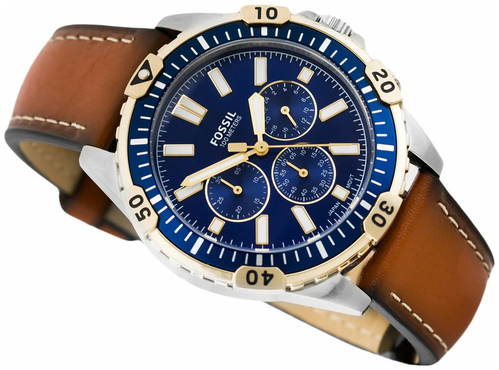 Fossil FS5625 Garrett Stainless Steel Quartz Dress Chronograph Men's Watch