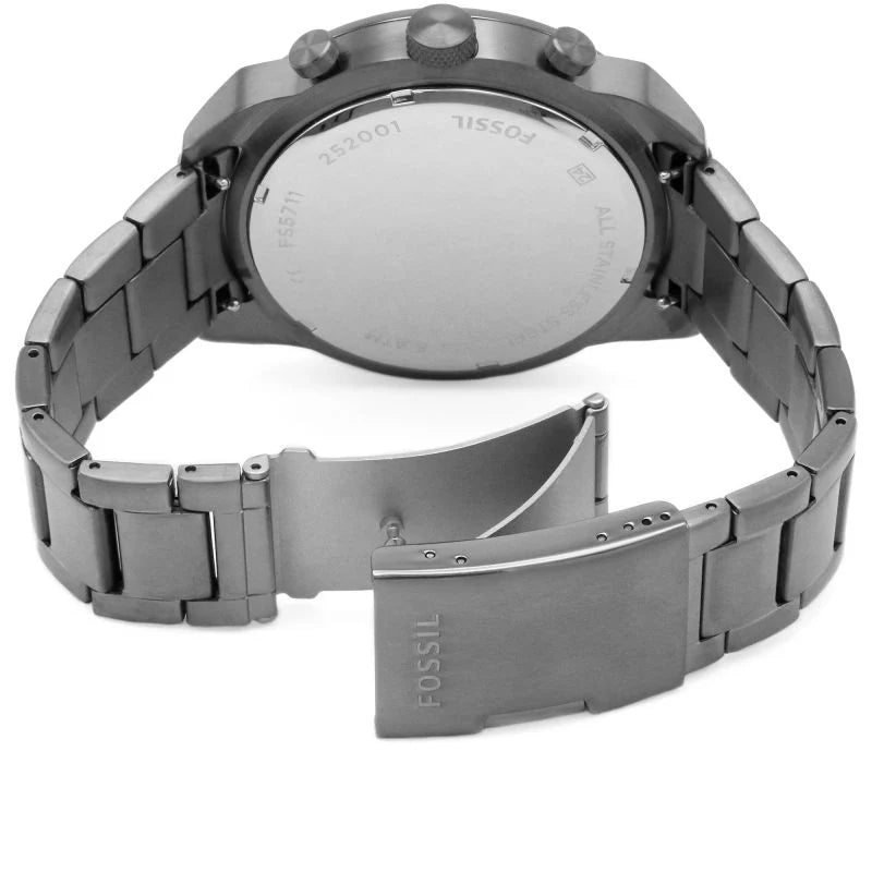 Fossil FS5711 Bronson Chronograph, Smoke-Tone Stainless Steel Men's Watch