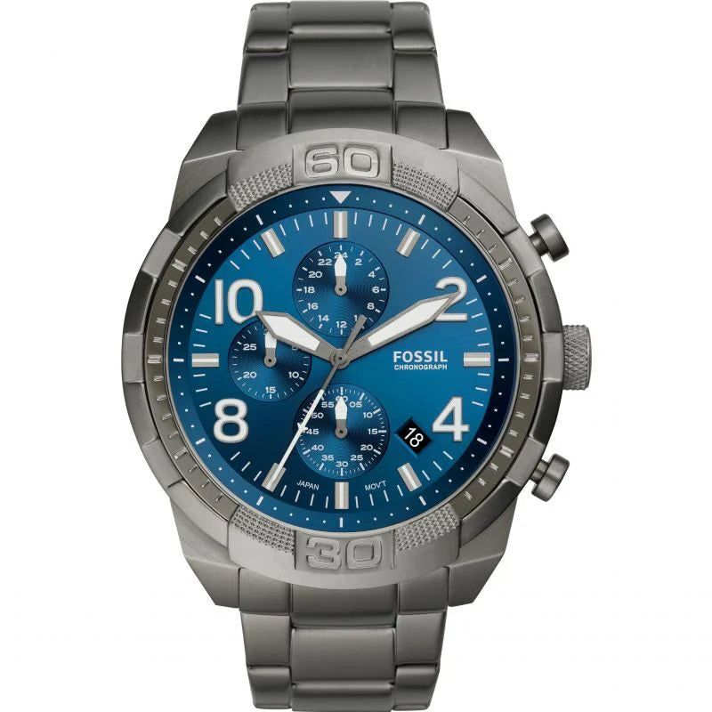 Fossil FS5711 Bronson Chronograph, Smoke-Tone Stainless Steel Men's Watch