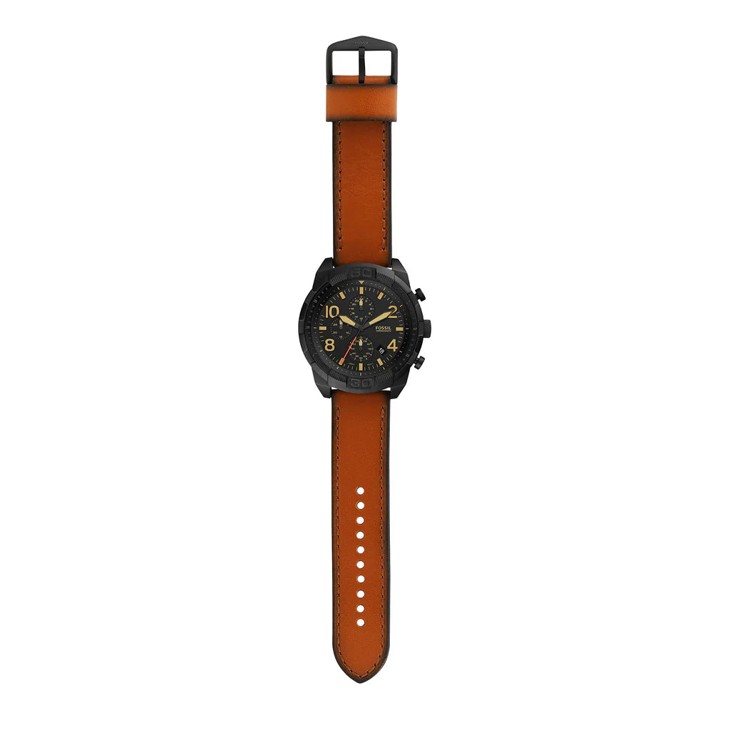 Fossil FS5714 Bronson Chronograph Black-Tone Stainless Steel Men's Watch