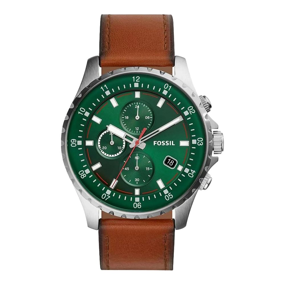 Fossil FS5734 Quartz Leather Strap Green Men’s Watch