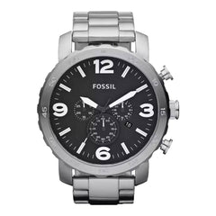 Fossil Nate Chronograph Black Dial Men's Watch JR1353