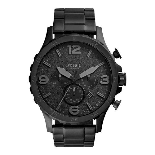 Fossil JR1401 Nate Chronograph Black Dial Men's Watch