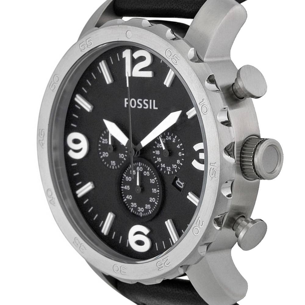 Fossil JR1436 Nate Chronograph Black Dial Men's Watch