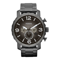 Fossil JR1437 Nate Chronograph Smoke Grey Dial Men's Watch