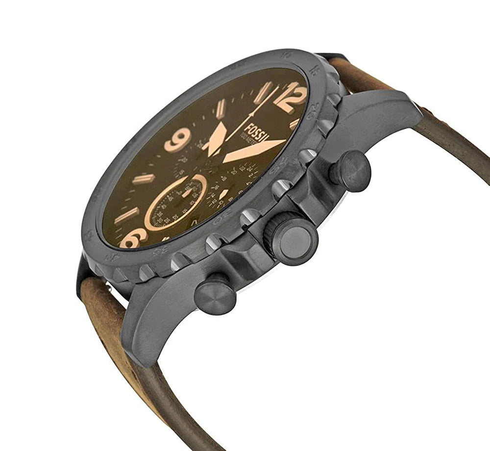 Fossil JR1487 Nate Chronograph Brown Dial Men's Watch