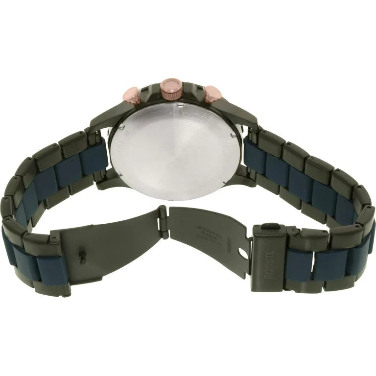 Fossil JR1494 Nate Chronograph Blue Dial Men's Watch