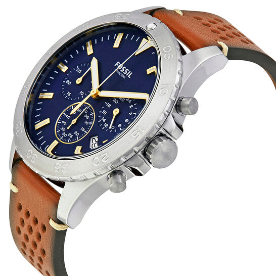 Fossil JR1504 Nate Navy Blue Dial Men's Chronograph Watch – WATCH ACES