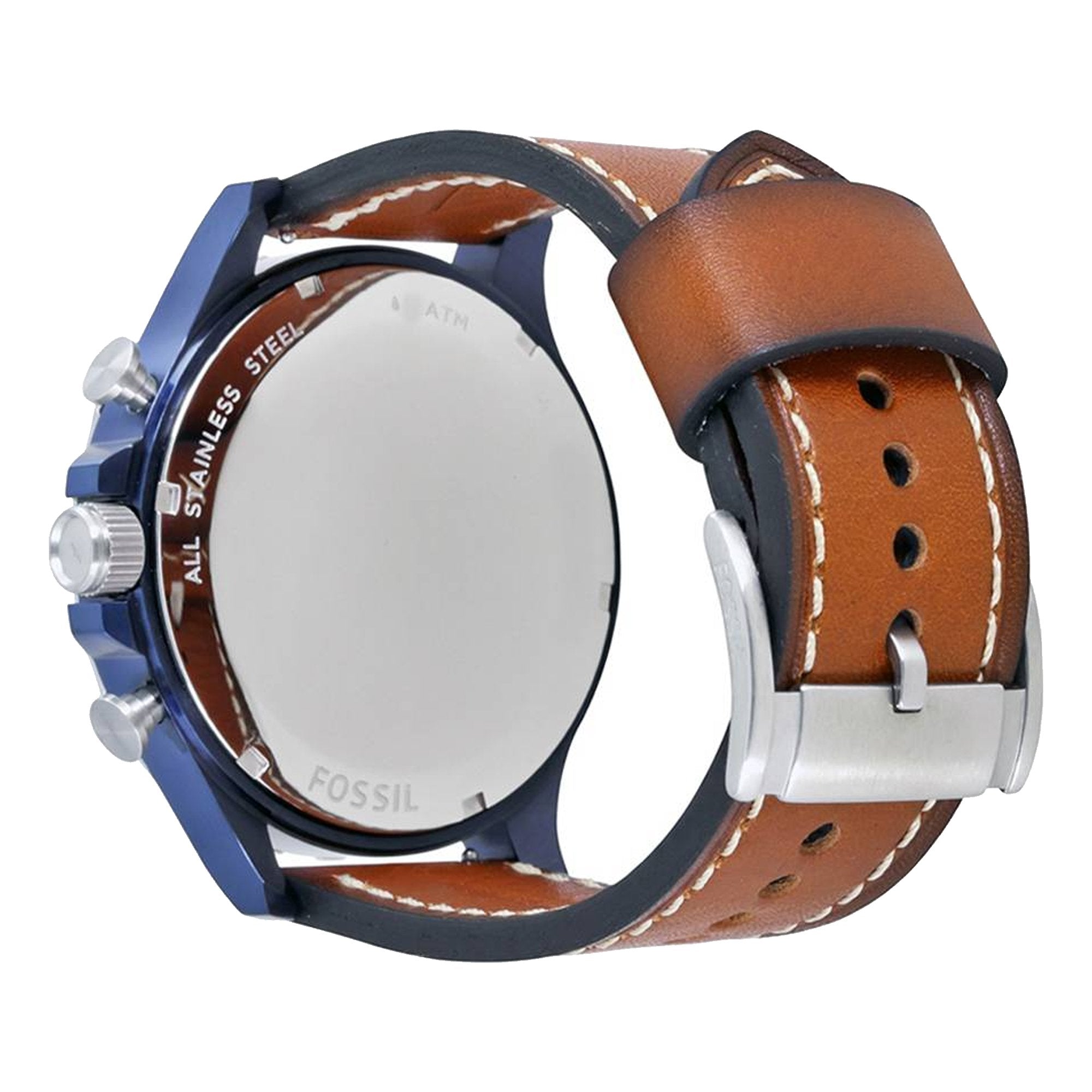 Fossil JR1504 Nate Navy Blue Dial Chronograph Men's Watch