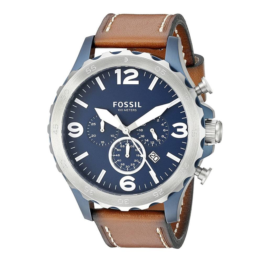 Fossil JR1504 Nate Navy Blue Dial Men's Chronograph Watch