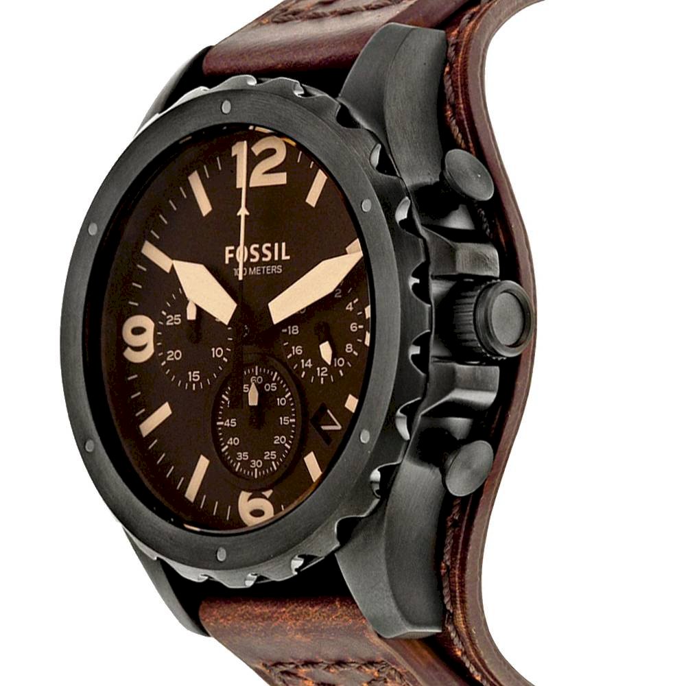 Fossil JR1511 Nate Chronograph Black Dial Men's Watch