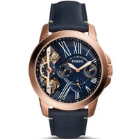 Fossil ME1162 Grant Blue Leather Strap Automatic Men's Watch