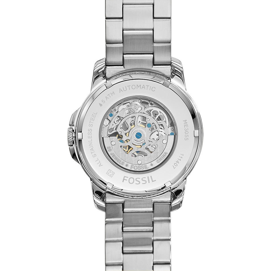 Fossil ME3055 Grant Black Skeleton Dial Men's Watch