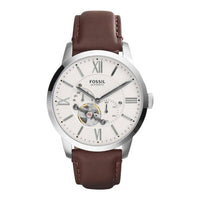 Fossil ME3064 Townsman Mechanical Cream Dial Leather Strap Men's Watch