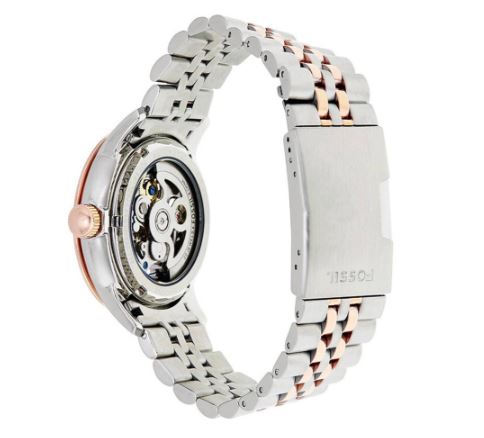 Fossil ME3075 Townsman Automatic Beige Skeleton Dial Men's Watch