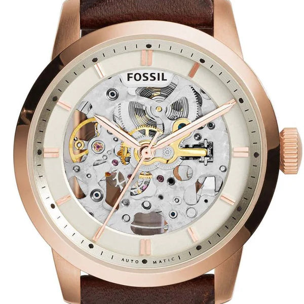 Fossil ME3078 Townsman Automatic Beige Skeleton Dial Men's Watch