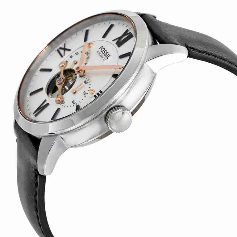 Fossil ME3104 Townsman White Dial Black Leather Men's Watch
