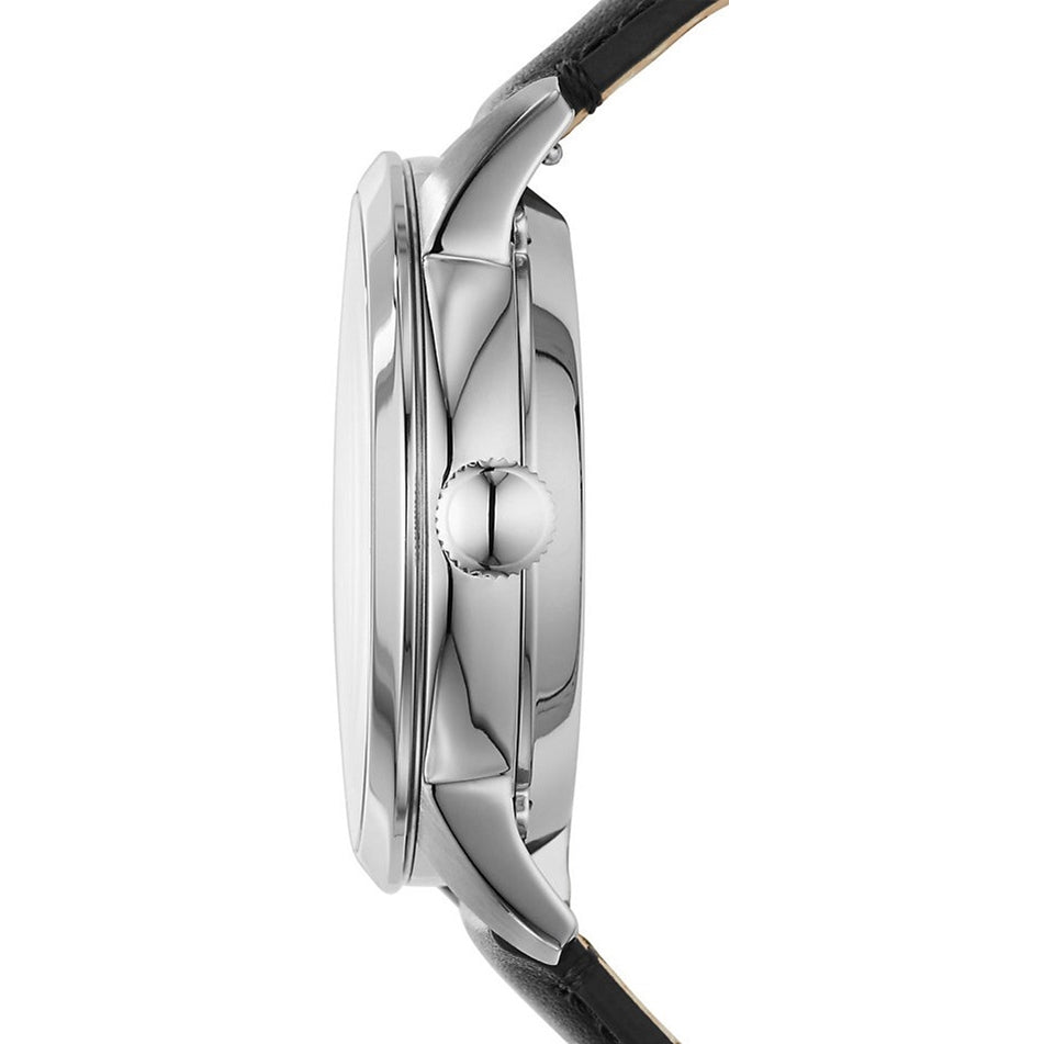 Fossil ME3104 Townsman White Dial Black Leather Men's Watch