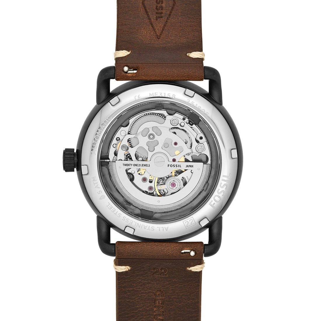 Fossil ME3158 Commuter Black Skeleton Dial Men's Watch